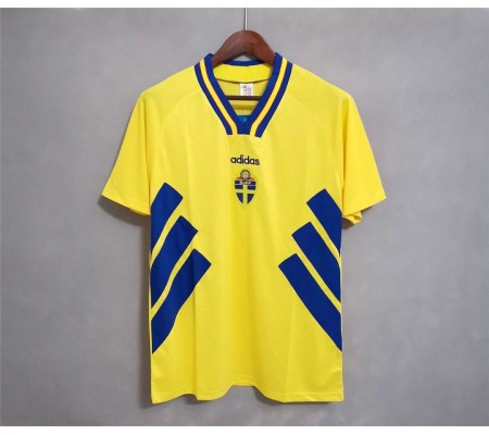 Sweden 1994 World Cup Home Yellow Soccer Jersey